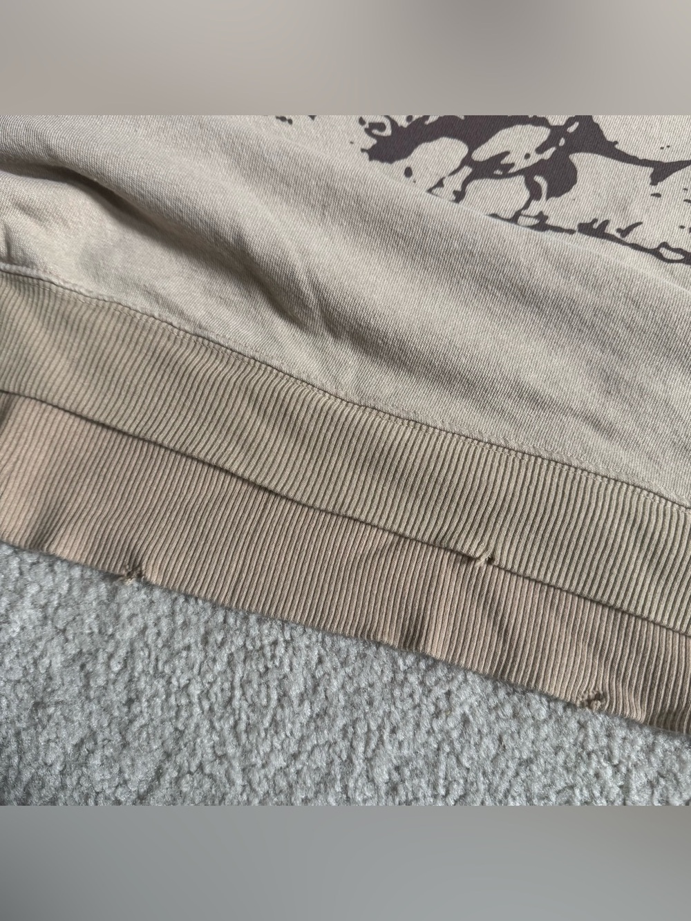 Free People We The Free Yellowstone Bison Camden Sweatshirt Beige Graphic - Picture 12 of 13